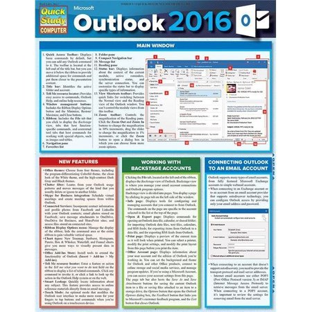 BARCHARTS PUBLISHING BarCharts Publishing 9781423226079 Microsoft Outlook 2016 Guide 9781423226079